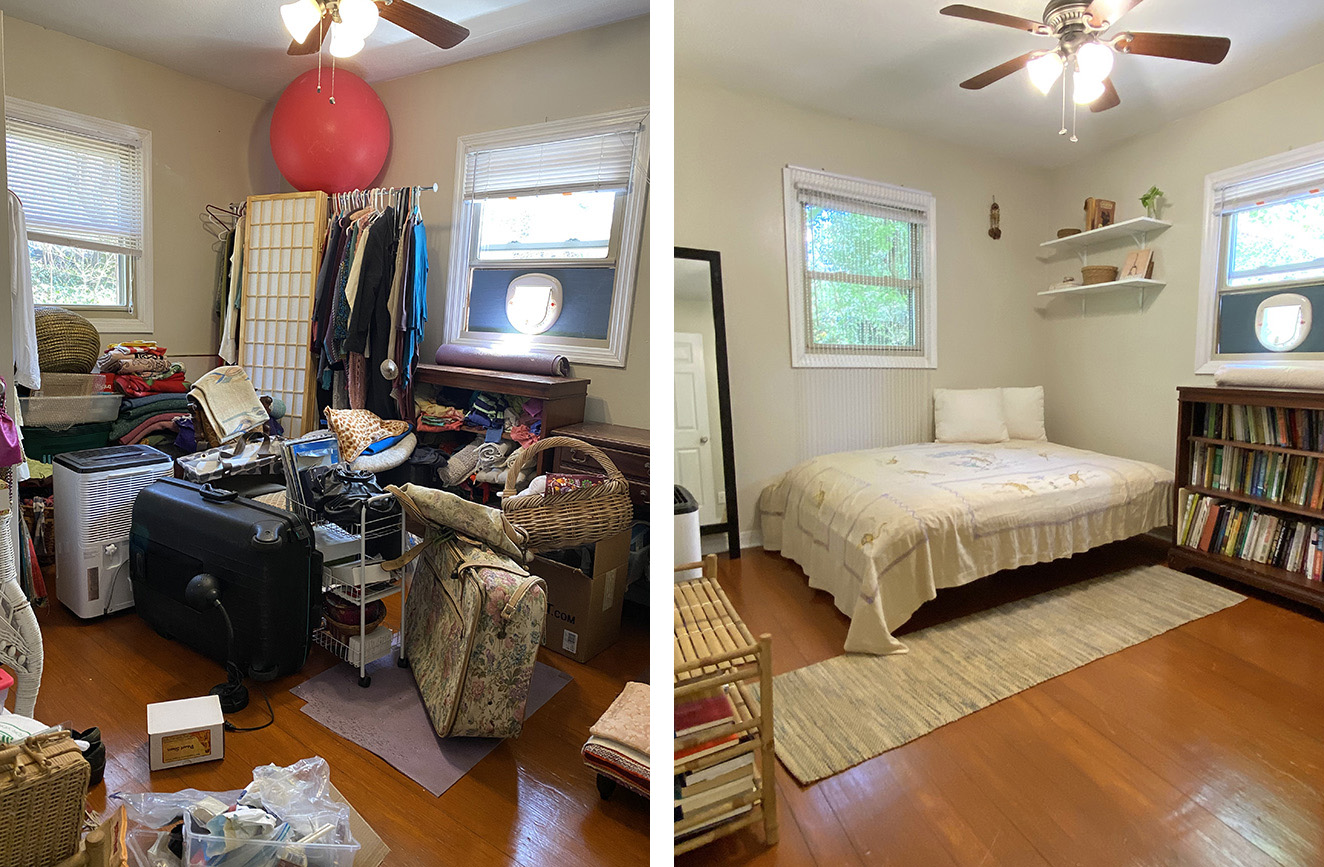 messy room before and after