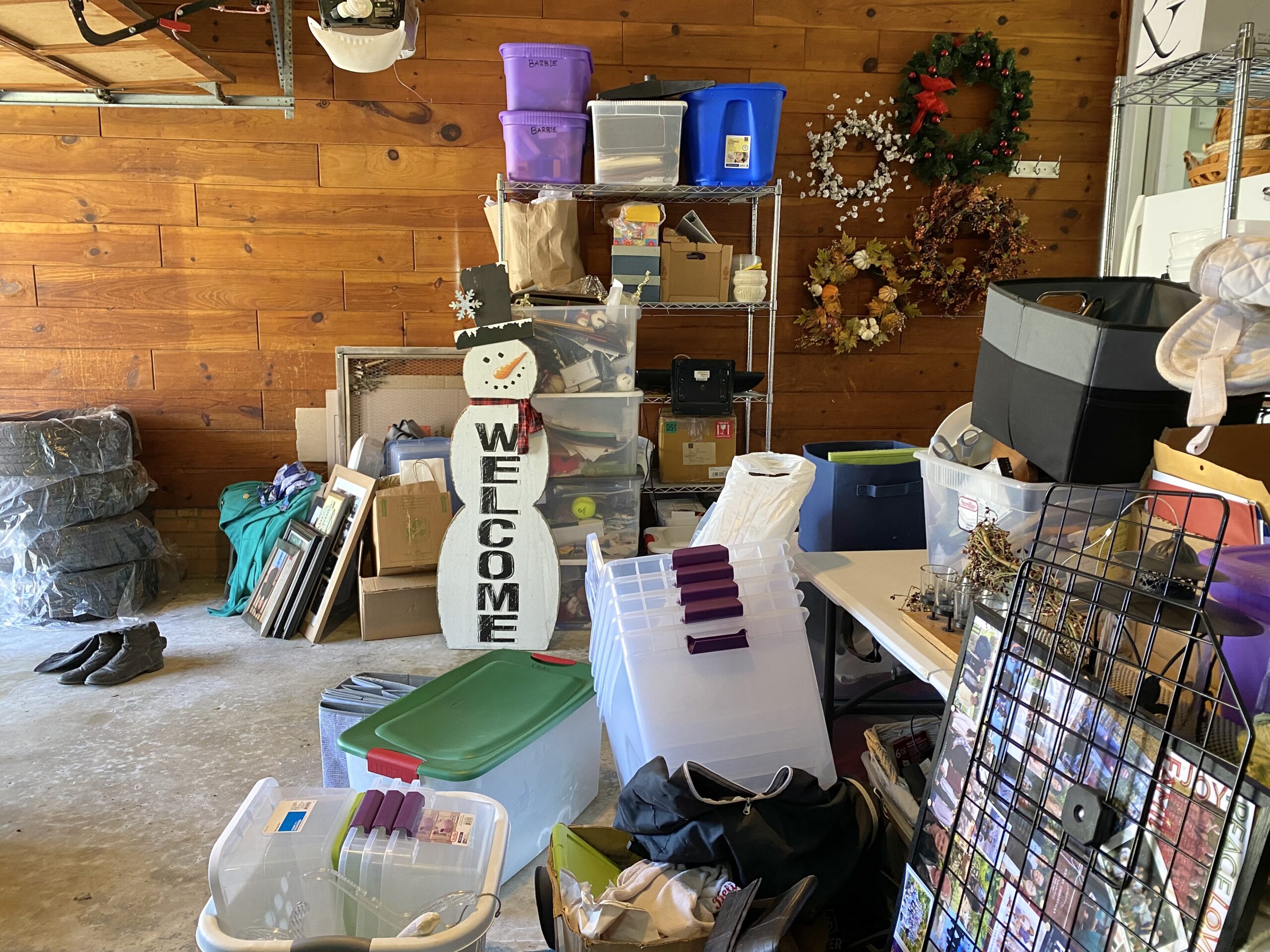 garage storage before