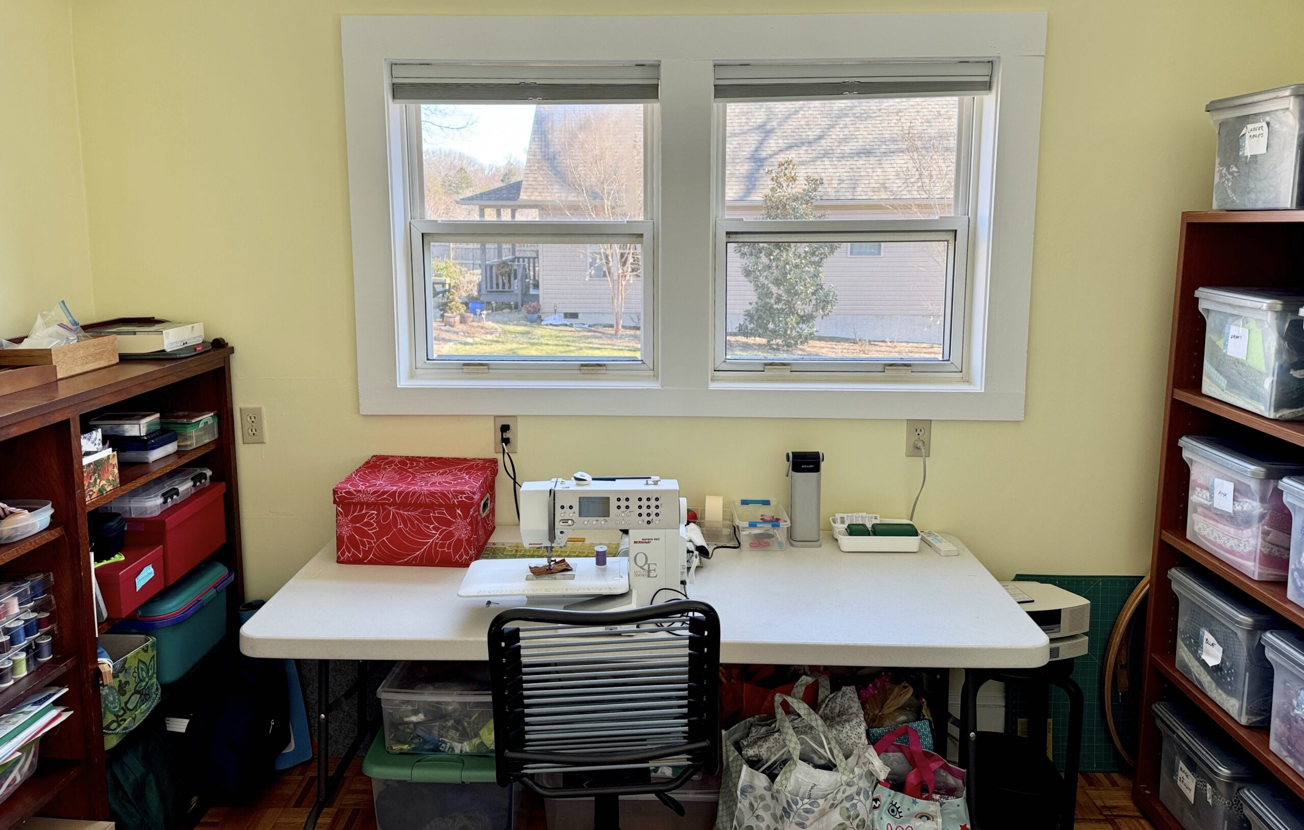 sewing room after